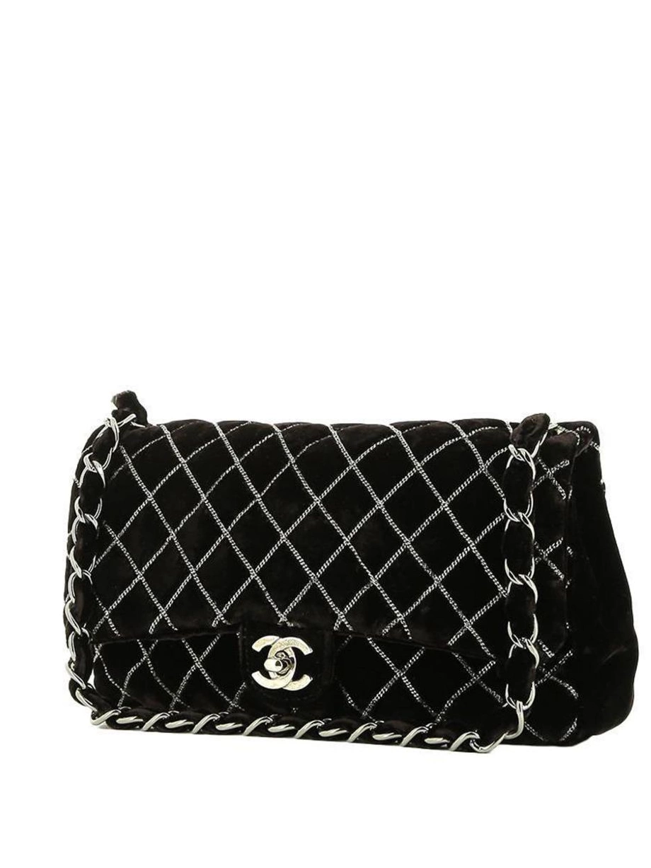 Cheap HOT SALE velvet Timeless shoulder CHANEL 2010s Women bag 0329